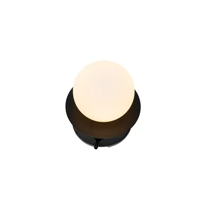QAZQA Moderne wandlamp zwart IP44 - Cederic 7