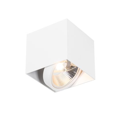 QAZQA Spot design carré blanc AR111 - Coffret
