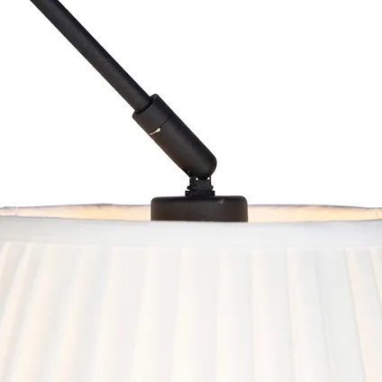 QAZQA Hanglamp met plisse kap 35cm crème - Blitz I zwart 2