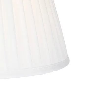 QAZQA Hanglamp met plisse kap 35cm crème - Blitz I zwart 3