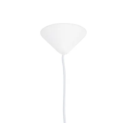 QAZQA Art Deco hanglamp wit met koperen kap 50 cm - Pendel 8