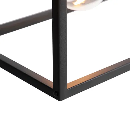 QAZQA Moderne rechthoekige hanglamp zwart 5-lichts - Cage 6