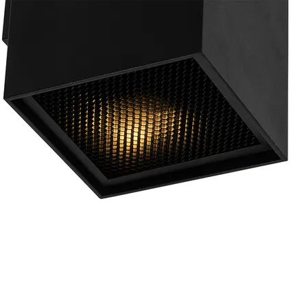 QAZQA Design wandlamp zwart vierkant - Sab Honey 3