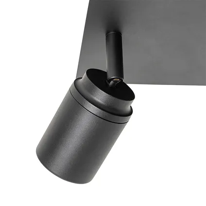 QAZQA Moderne badkamer spot zwart vierkant 2-lichts IP44 - Ducha 6