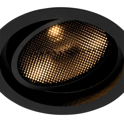 QAZQA Moderne inbouwspot zwart verstelbaar - Coop 111 Honey 2