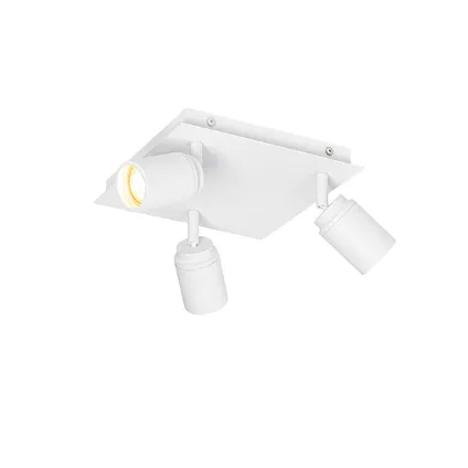 QAZQA Moderne badkamer spot wit vierkant 3-lichts IP44 - Ducha 7
