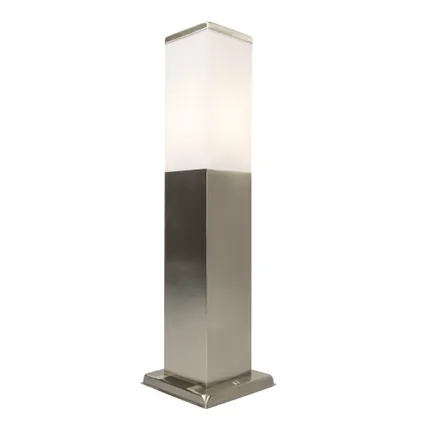 QAZQA Lampe d'extérieur carrée moderne 45cm acier - Malios 2