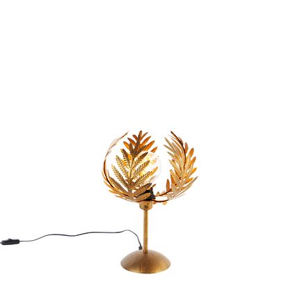 QAZQA Vintage tafellamp goud 26 cm - Botanica