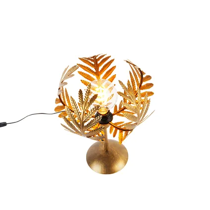 QAZQA Vintage tafellamp goud 26 cm - Botanica 10