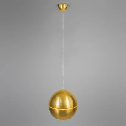QAZQA Retro hanglamp goud 40 cm - Slice 3