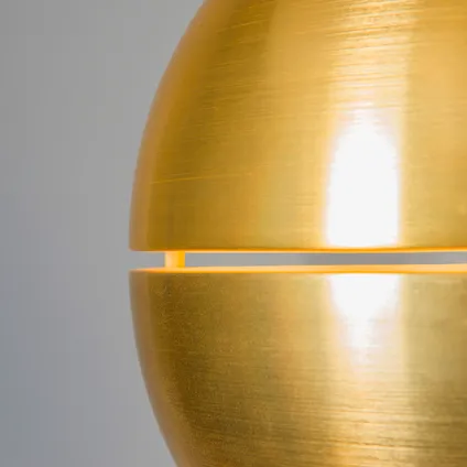 QAZQA Retro hanglamp goud 40 cm - Slice 5