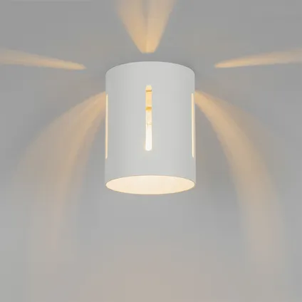 QAZQA Design plafondlamp wit - Yana 10