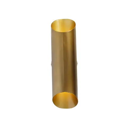 QAZQA Industriële wandlamp messing 2-lichts - Whistle 7