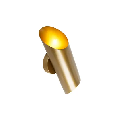 QAZQA Industriële wandlamp messing 2-lichts - Whistle 9
