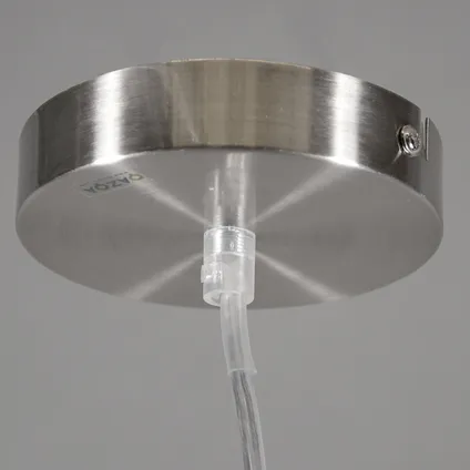 QAZQA Lampe à suspension moderne en acier avec abat-jour 45cm blanc - Combi 1 6