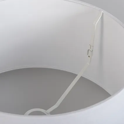 QAZQA Lampe à suspension moderne en acier avec abat-jour 45cm blanc - Combi 1 9