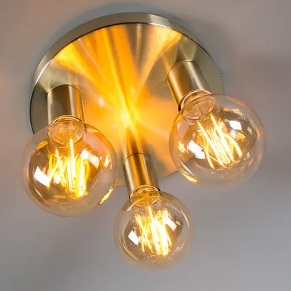QAZQA Art Deco plafondlamp goud rond - Facil 3 5