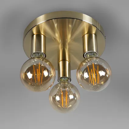 QAZQA Art Deco plafondlamp goud rond - Facil 3 8