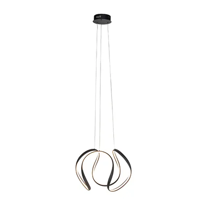 QAZQA Design hanglamp zwart dimbaar incl. LED - Rowana 3