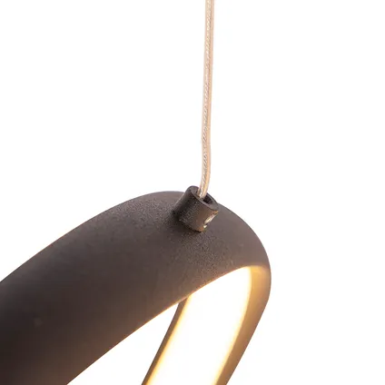 QAZQA Design hanglamp zwart dimbaar incl. LED - Rowana 8