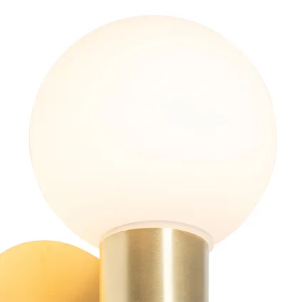 QAZQA Moderne wandlamp goud IP44 2-lichts - Cederic 5