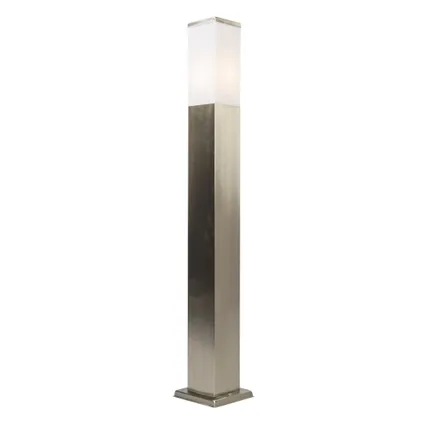 QAZQA Moderne buitenlamp paal staal 80 cm IP44 - Malios 3