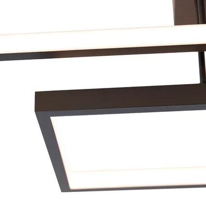 QAZQA Plafondlamp zwart incl. LED 3 staps dimbaar 4-lichts - Lejo 6