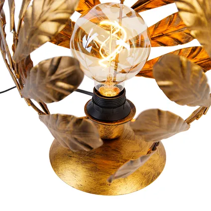QAZQA Vintage tafellamp antiek goud 30 cm - Linden 5