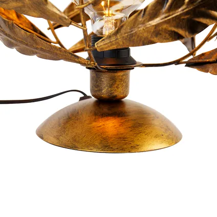 QAZQA Vintage tafellamp antiek goud 30 cm - Linden 7