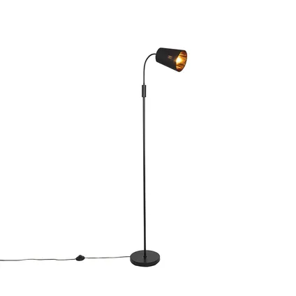 QAZQA Moderne vloerlamp zwart - Carmen 5