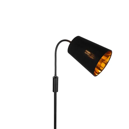 QAZQA Moderne vloerlamp zwart - Carmen 8