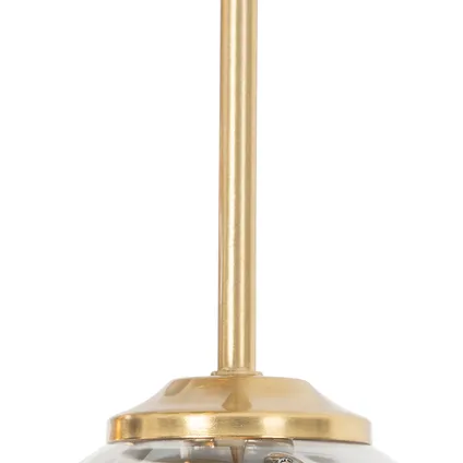 QAZQA Moderne plafondlamp goud 9-lichts met smoke glas - Athens 6