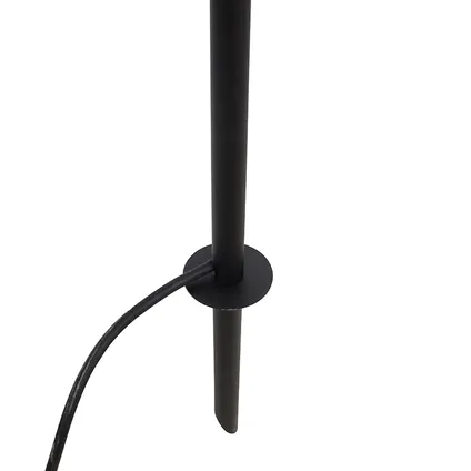 QAZQA Spike spot noir 40 cm avec câble et fiche IP44 - Basic 5