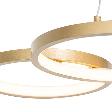QAZQA Hanglamp goud incl. LED 3-staps dimbaar 3-lichts - Rondas 6