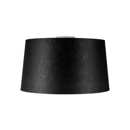 QAZQA Moderne plafondlamp mat wit met zwarte kap 45 cm - Combi