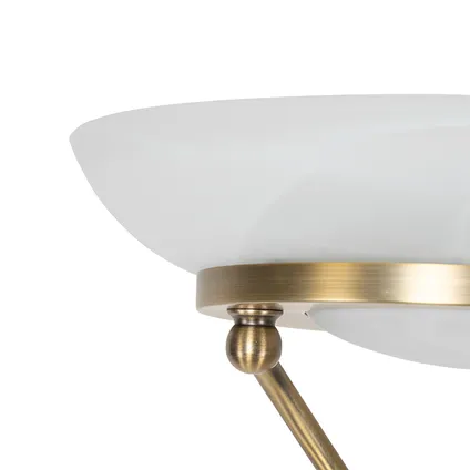 QAZQA Vloerlamp brons incl. LED en dimmer met leeslamp - Empoli 10