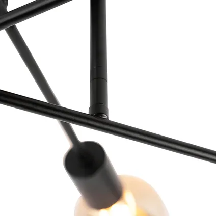 QAZQA Industriële plafondlamp zwart 6-lichts - Sydney 5