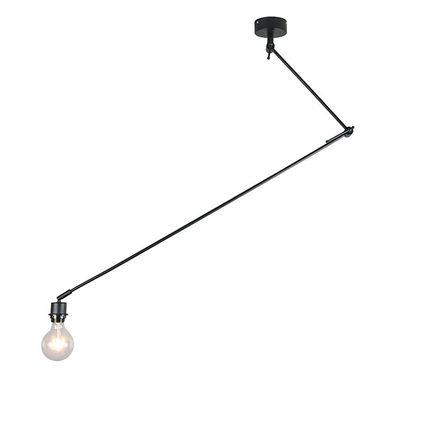 QAZQA Moderne hanglamp zwart zonder kap - Blitz I