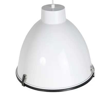 QAZQA Lot de 2 lampes à suspension industrielles blanches 38 cm dimmable - Anteros 7