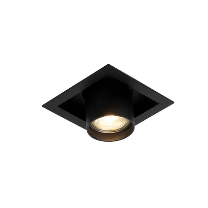 QAZQA Moderne inbouwspot zwart 1-lichts verstelbaar - Roof 2
