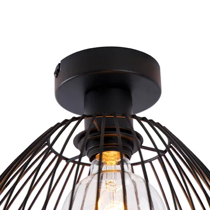 QAZQA Design plafondlamp zwart 29 cm - Pua 7