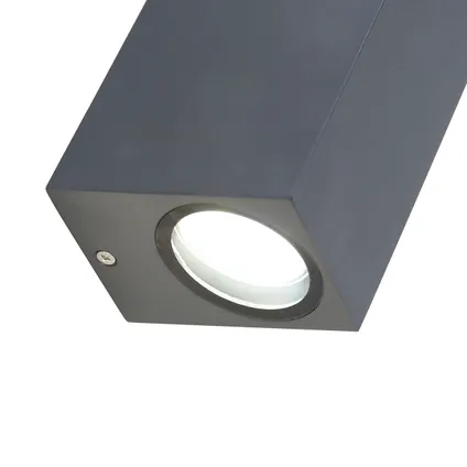 QAZQA Moderne wandlamp donkergrijs 2-lichts IP44 - Baleno 3