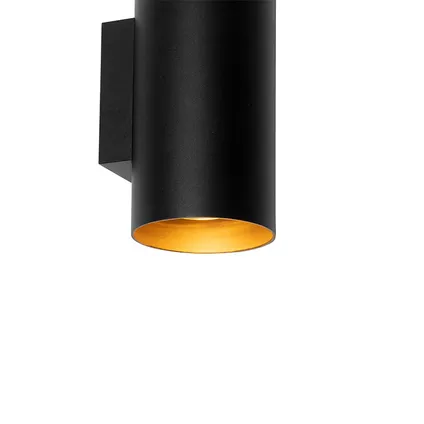 QAZQA Design wandlamp zwart met goud - Sab 3