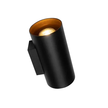QAZQA Design wandlamp zwart met goud - Sab 6