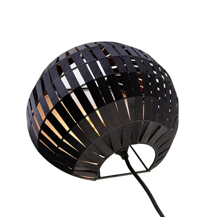 QAZQA Moderne wandlamp zwart - Zoë 10