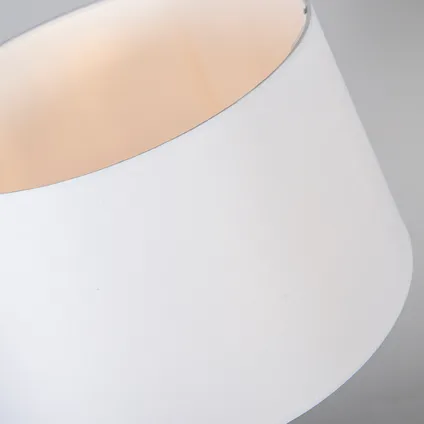 QAZQA Tafellamp staal met kap wit 35 cm verstelbaar - Parte 5