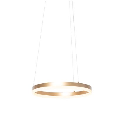 QAZQA Design hanglamp goud 40 cm incl. LED 3 staps dimbaar - Anello
