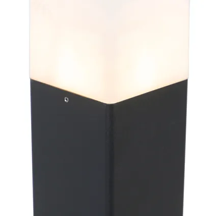QAZQA Staande buitenlamp zwart met opaal witte kap 50 cm - Denmark 5