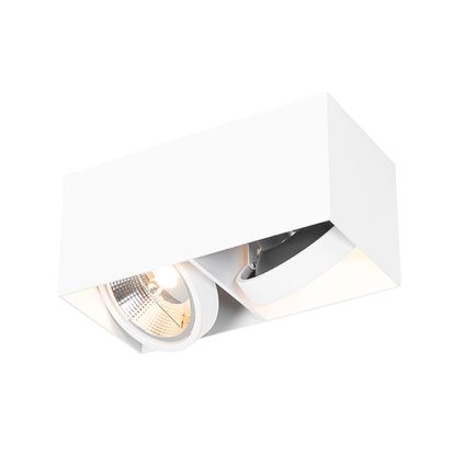 QAZQA Design spot wit rechthoekig AR111 2-lichts - Box