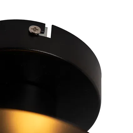 QAZQA Moderne plafondlamp met zwarte spiraal kap - Scroll 6